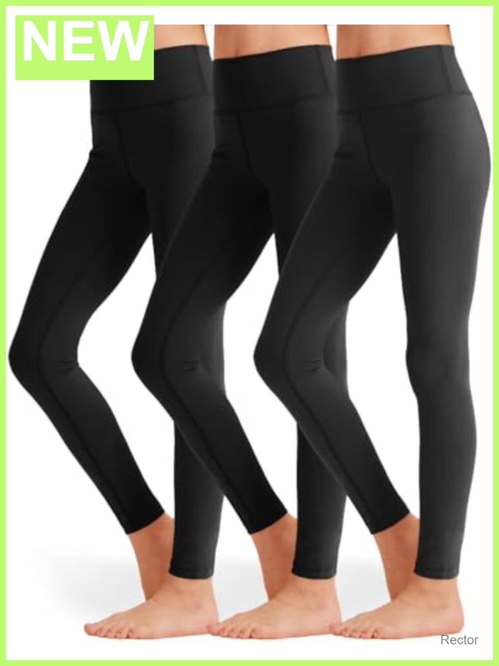3 Pack Girls Athletic Leggings High Waisted Ankle Yoga Pants